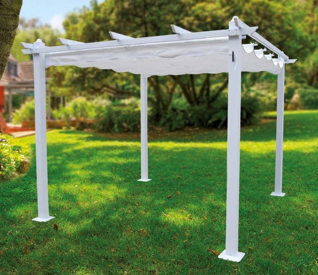 Pavilhão, Gazebo, Pergolado de Alumínio 3x3 m Branco